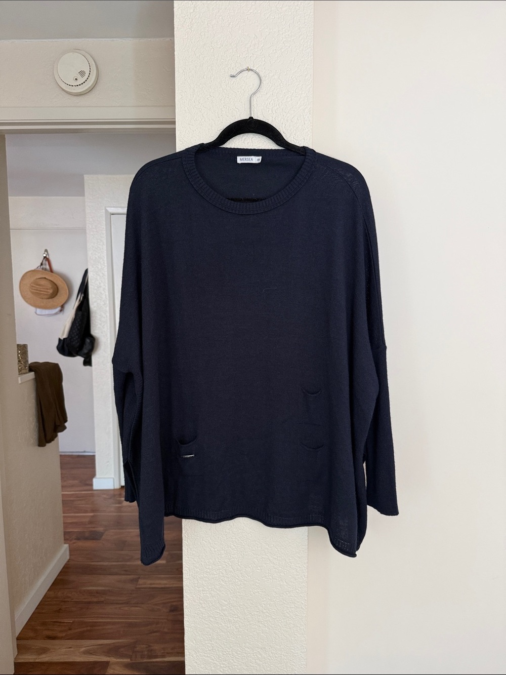 Men's Relaxed Crewneck Sweater in Navy